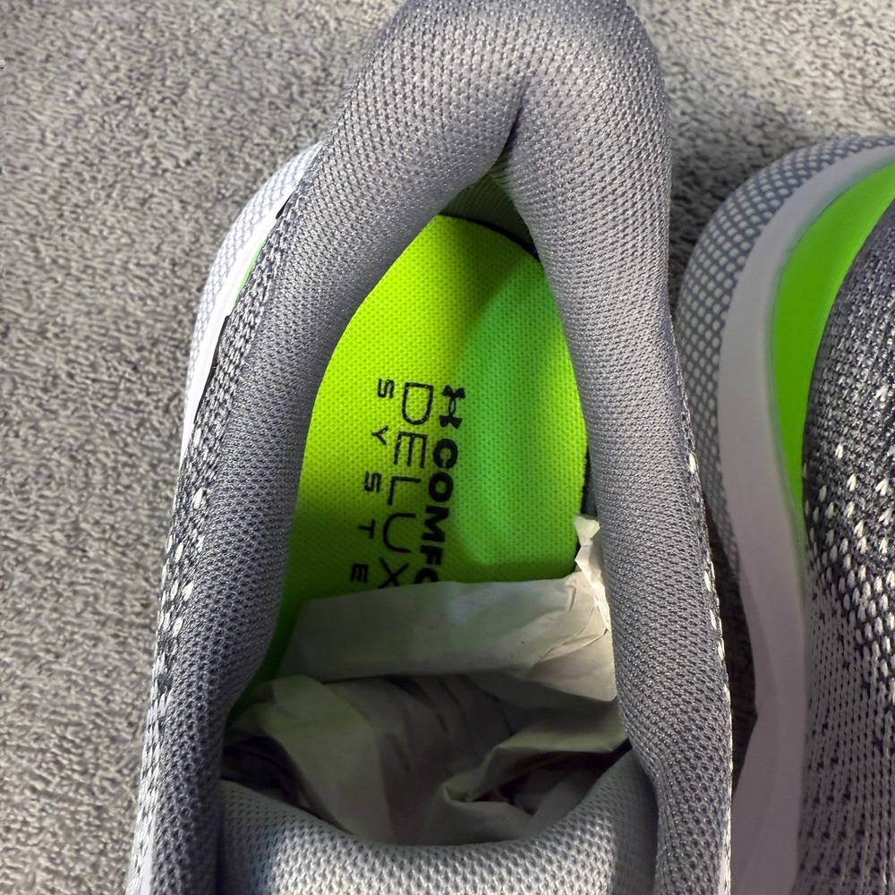 Under Armor HOVR Turbulence 2 Men's SZ 9.5 Gray/Neon Green - Picture 7 of 7